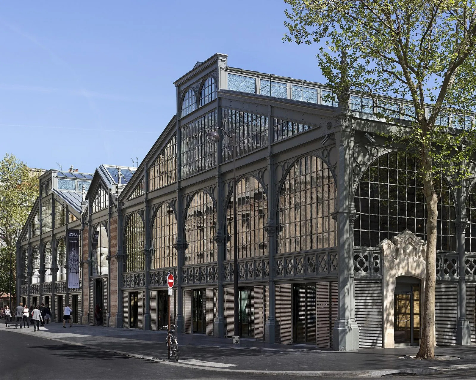 The iron-framed hall of the Carreau du Temple in the upper Marais