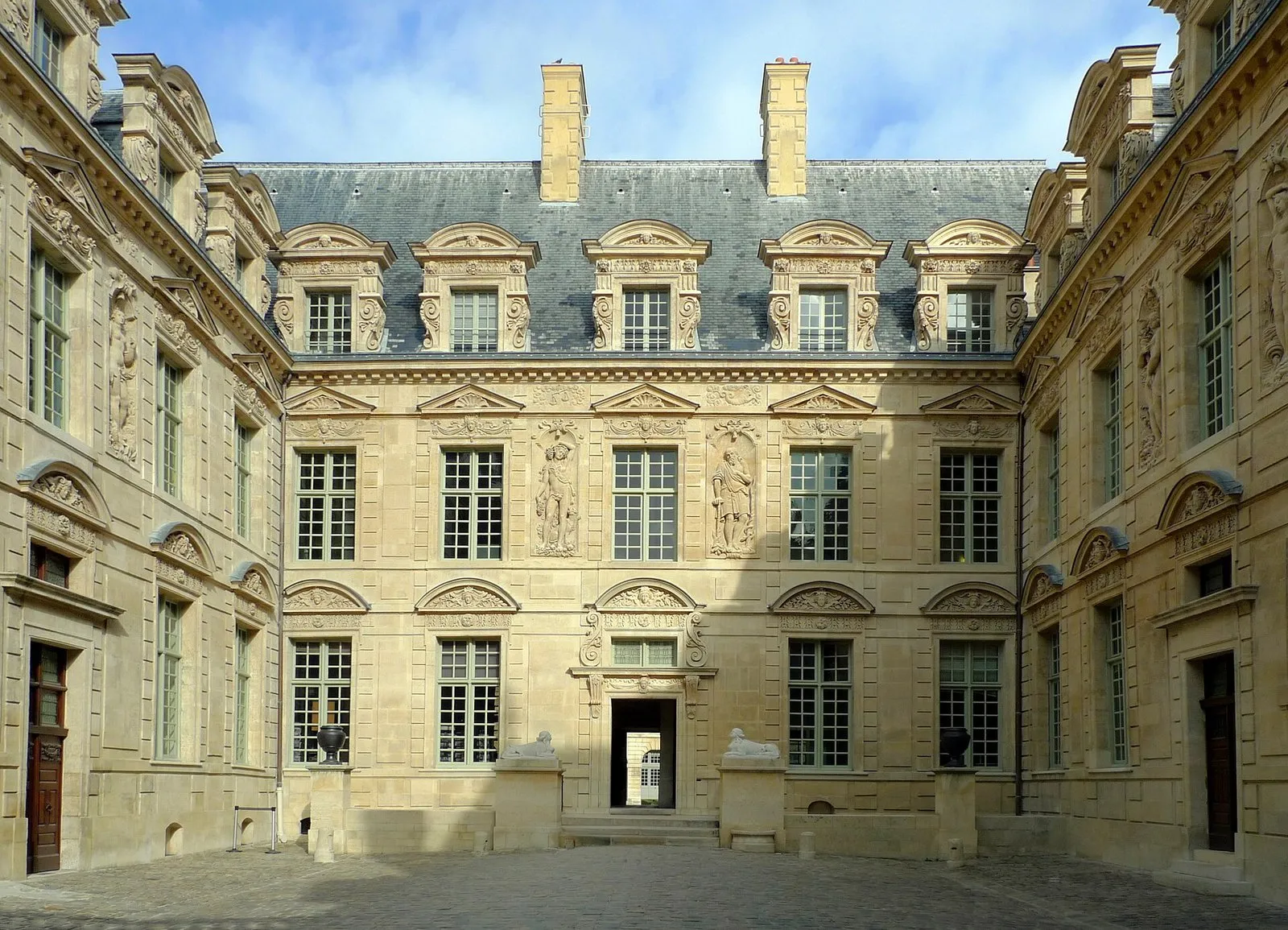The courtyard of the Hôtel de Sully, a Marais mansion
