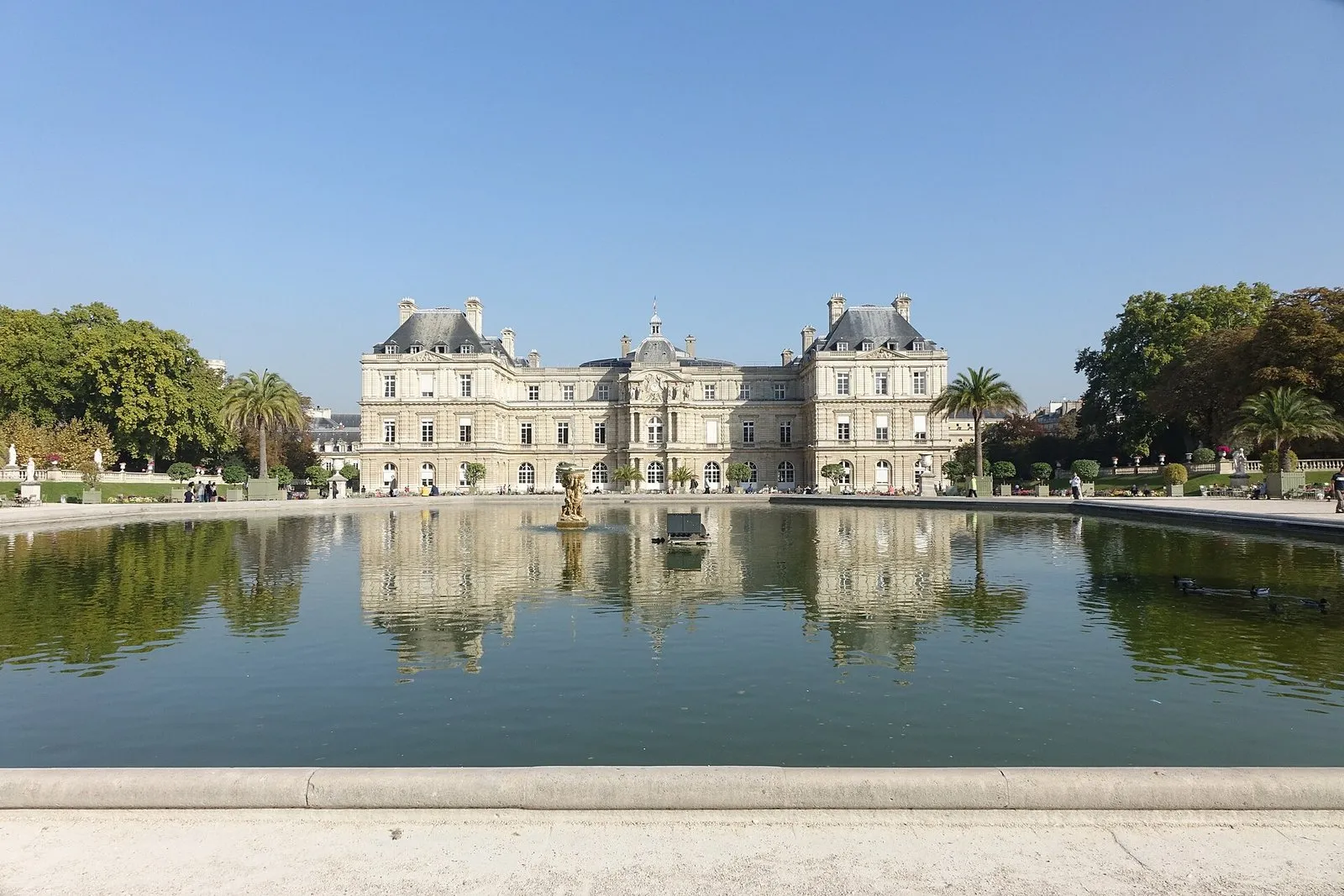The Luxembourg Palace and its large pond