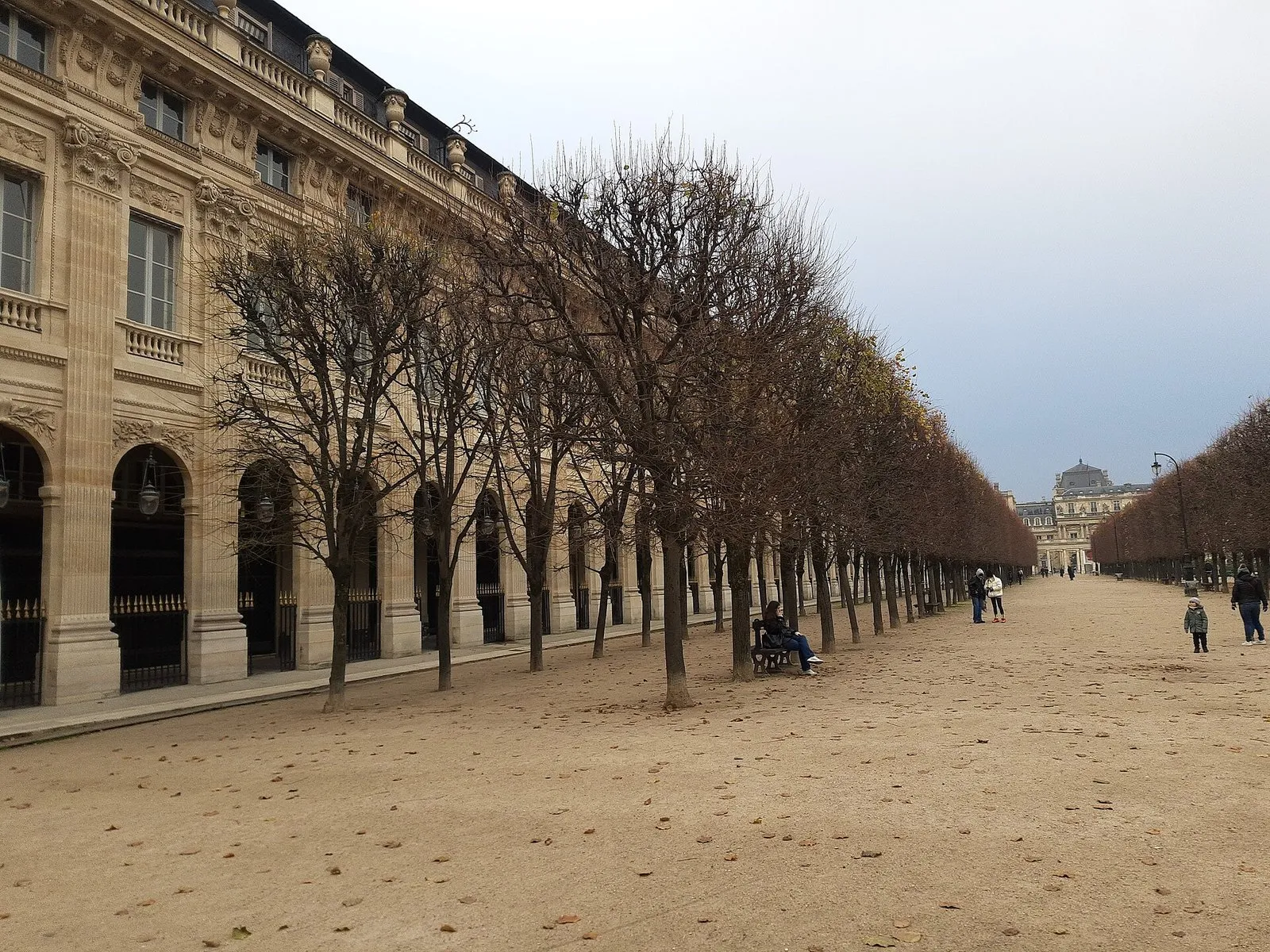 L’allée de tilleuls et les galeries du jardin du Palais-Royal
